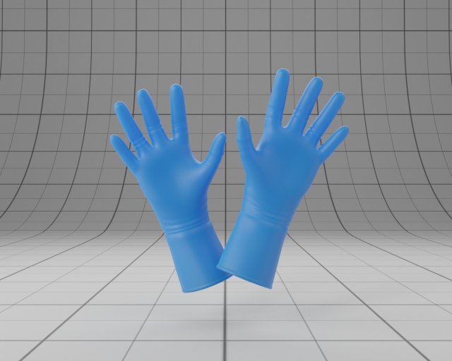 latex gloves 3D Модель .c4d .max .obj .3ds .fbx .stl .blend 