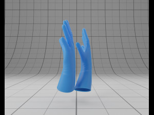 latex gloves 3D Модель