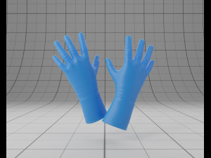 latex gloves 3D Модель
