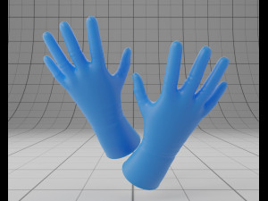 latex gloves 3D Модель