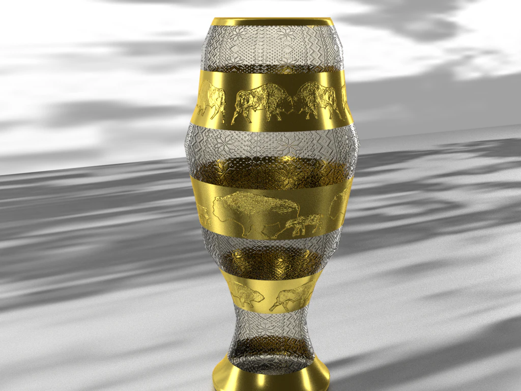 vase zubr 3D Model .c4d .max .obj .3ds .fbx .stl .blend