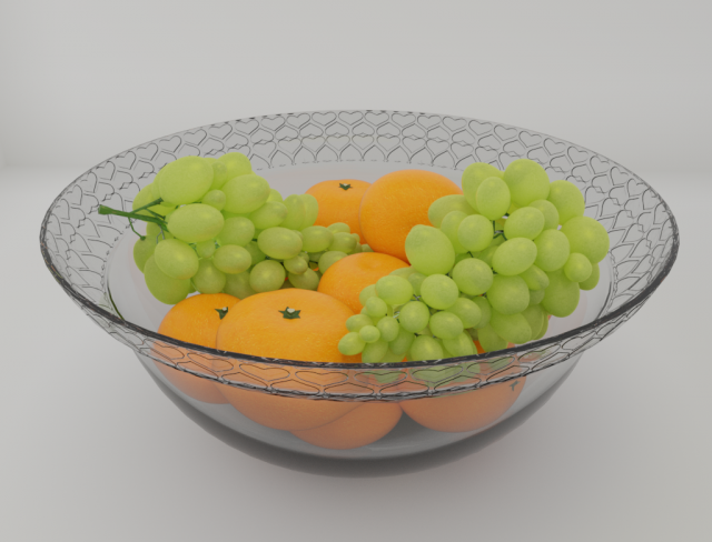 vase glass heart with frutias 3D 模型 .c4d .max .obj .3ds .fbx .stl .blend 