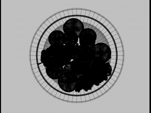 vase glass heart with frutias 3D 模型
