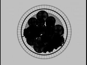 vase glass heart with frutias 3D Model