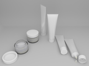 cosmetic tubes and jars 3D Model