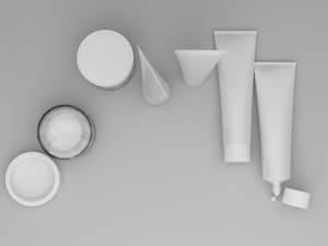 cosmetic tubes and jars 3D Model