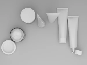 cosmetic tubes and jars 3D Model