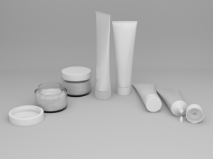 cosmetic tubes and jars 3D Model