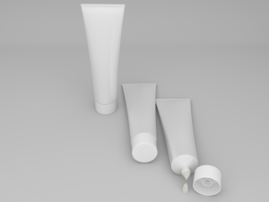 cosmetic tubes and jars 3D Model