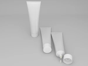 cosmetic tubes and jars 3D Model