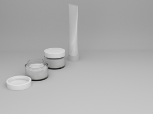 cosmetic tubes and jars 3D Model