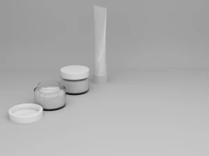 cosmetic tubes and jars 3D Model