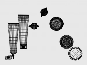 cosmetic tubes and jars 3D Model