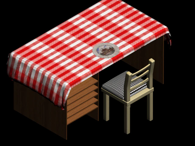 table 3D Model .c4d .max .obj .3ds .fbx .stl .blend 