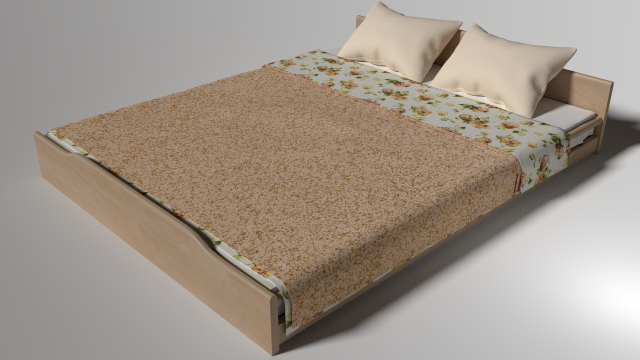 bed 3D Модель .c4d .max .obj .3ds .fbx .stl .blend 