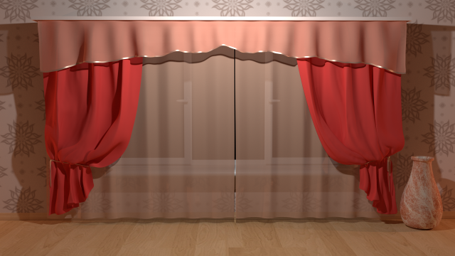 curtain 3D Model .c4d .max .obj .3ds .fbx .stl .blend 