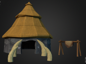 stone age house 3D Модель