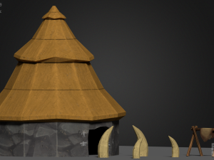 stone age house 3D Модель