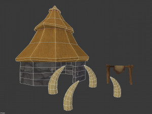 stone age house 3D Модель