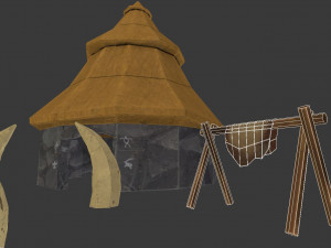 stone age house 3D Модель