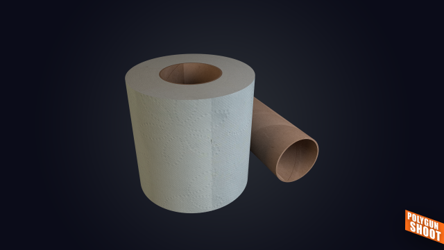 toilet paper 3D 模型 .c4d .max .obj .3ds .fbx .stl .blend 