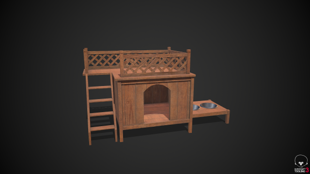 dog kennel Modelo 3D .c4d .max .obj .3ds .fbx .stl .blend 