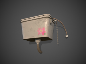 wall mounted toilet tank 3D 모델