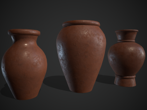 clay pots vase 3D 模型