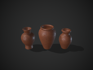 clay pots vase 3D 模型