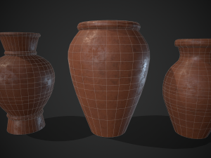 clay pots vase 3D 模型