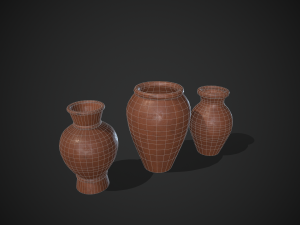 clay pots vase 3D 模型