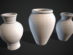 clay pots vase 3D 模型
