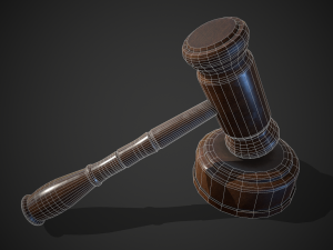 wooden judge hummer 3D 모델