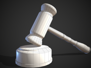 wooden judge hummer 3D 모델