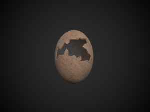 broken dinosaur egg 3D Model