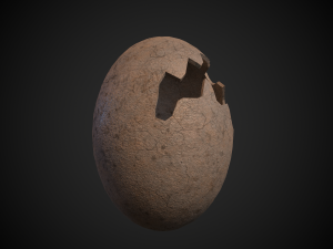 broken dinosaur egg 3D Model