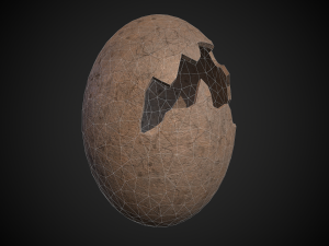 broken dinosaur egg 3D Model