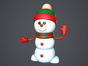Snowman Cartoon 3D 모델