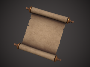 Old Paper Scroll 3D 모델