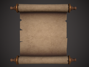 Old Paper Scroll 3D Model