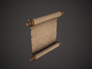 Old Paper Scroll 3D Model