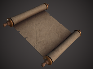 Old Paper Scroll 3D Model