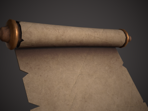 Old Paper Scroll 3D Model