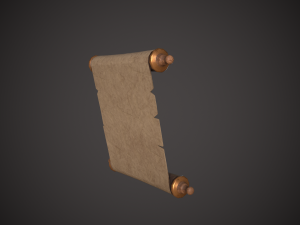 Old Paper Scroll 3D Model