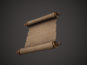 Old Paper Scroll 3D Model