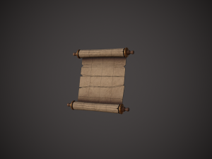 Old Paper Scroll 3D Model