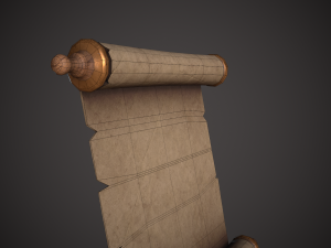 Old Paper Scroll 3D Model