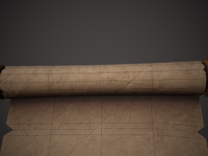 Old Paper Scroll 3D Model