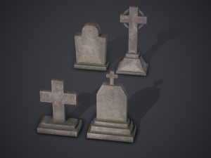 Gravestones Old Tombstones 3D 모델