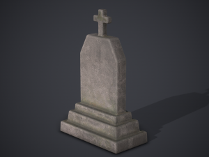 Gravestones Old Tombstones 3D Модель